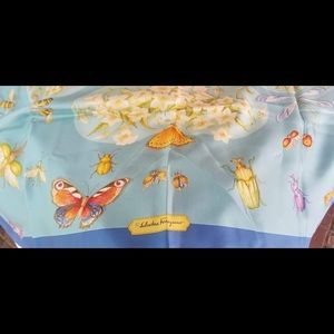 salvatore ferragamo silk butterfly scarf brand new never worn